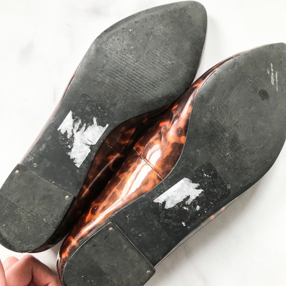 C. Wonder Tortoise Patent Leather Pointed Toe Flat - Picture 8 of 8